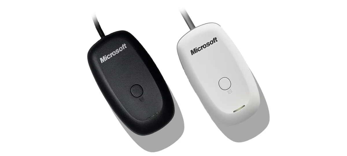 Official Microsoft Xbox 360 wireless receivers used with compatible Clone Hero controllers